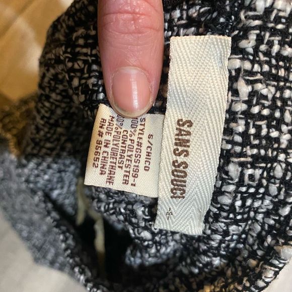 Sans Souci Gray Black Tweed Mini Skirt Size Small - Picture 8 of 11
